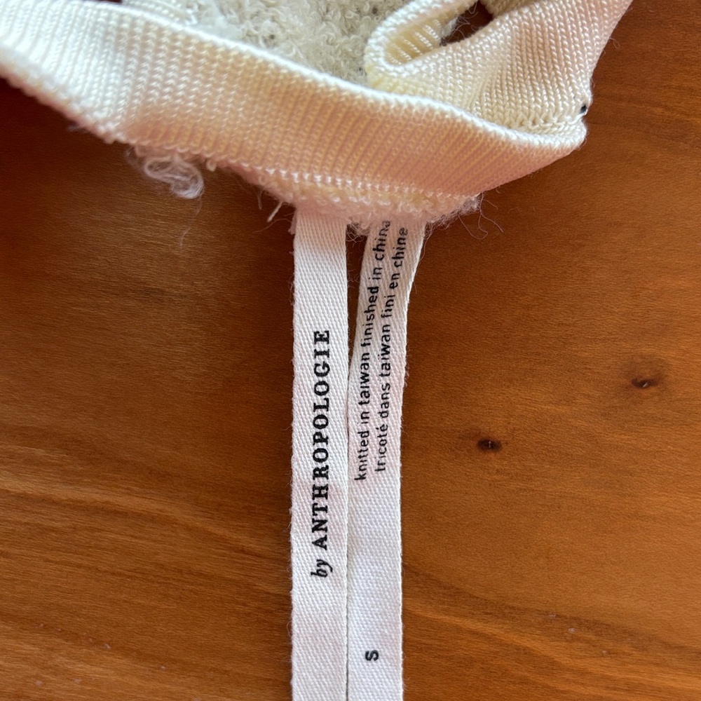 Anthropologie Cream Tank Top with Multicolor Embroidery - Picture 2 of 6